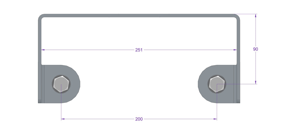 WP-H80-Führungshalterung (Ø48.3x2 Guides, 200 mm Abstand) für Homa-Pumpen