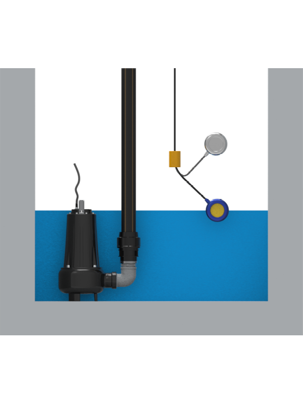 WP100E Float Switch für EPDM -Pumpe - Schwimmer mit Kabel H07RNF 3 x 1 mm2