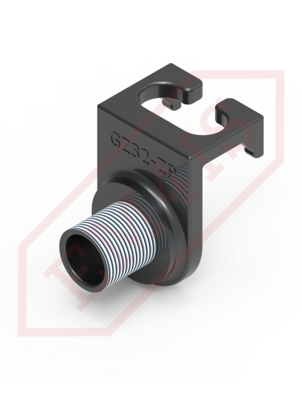 GZ-ZP Gerader Kupplungsfußhaken mit Außengewinde G1-1/4", G1-1/2" und G2"