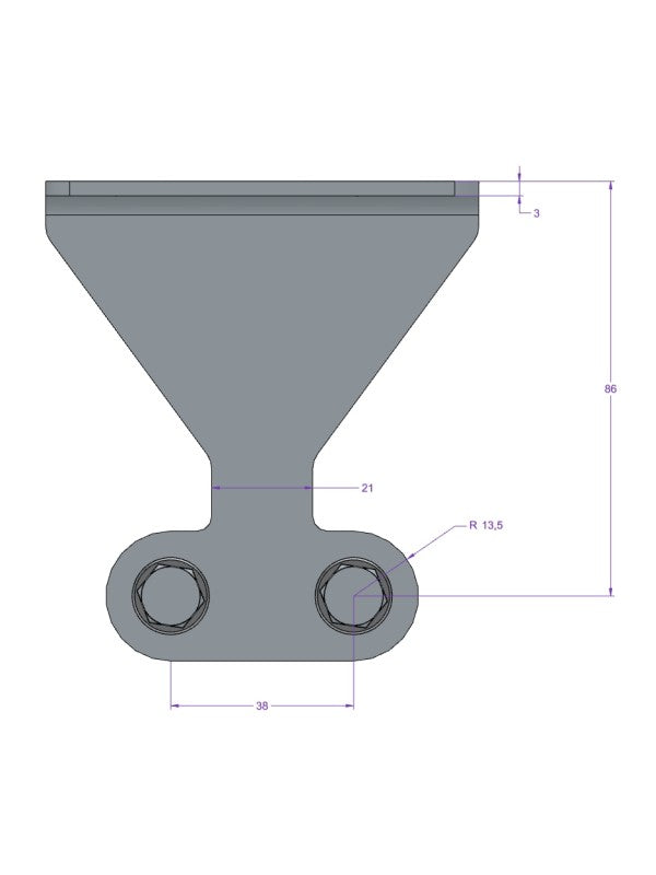 Guide-Unterstützung EM4IS WP-FL50 für FLYGT-Pumpen (Führungen Ø26,9x2, Abstand 38 mm)
