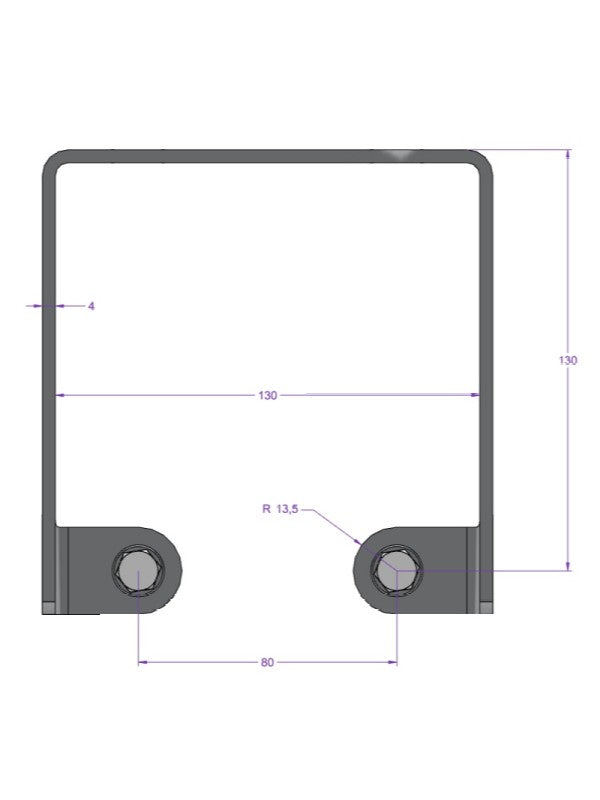 Führungsträger WP-L80 (Führungen Ø26,9x2, Abstand 80 mm) für Tauchpumpen