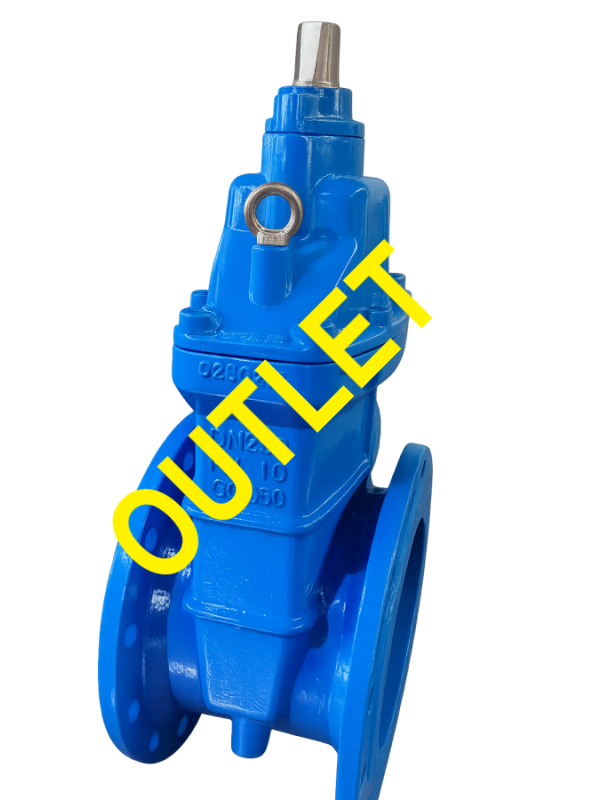 ZKO-K Gummierter Keilschieber mit Flansch für Abwasser - DN50 - DN300